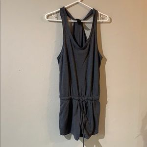 Romper/ Gray/ Pockets/ Cut Back